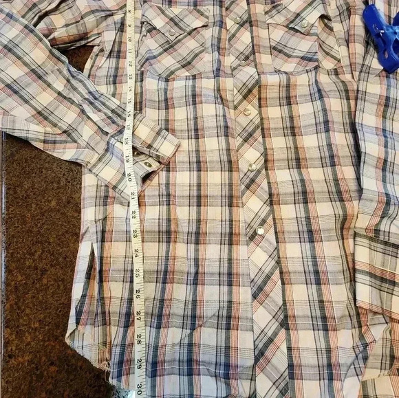 Vintage Western Shirt Pearl Snap Plaid Ely Plains Button Down Yoke - Picture 6 of 9